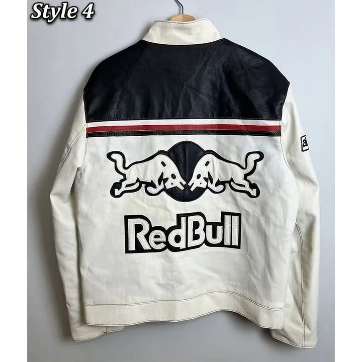 Red Bull Motorcycle Leather Jacket - Rare Leather