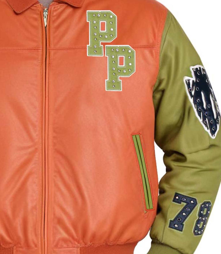 Renegades Orange Green Leather Jacket - Rare Leather Order Now !!