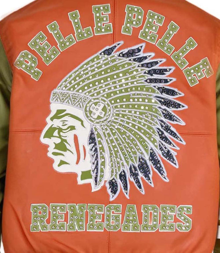 Renegades Orange Green Leather Jacket - Rare Leather Order Now !!