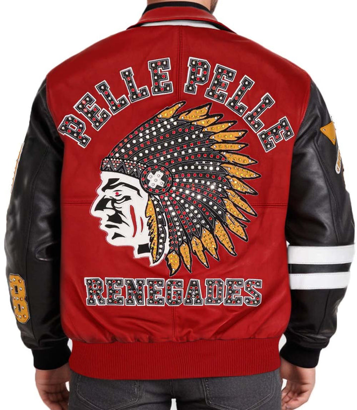 Renegades Red Black Leather Jacket - Rare Leather Order Now !!
