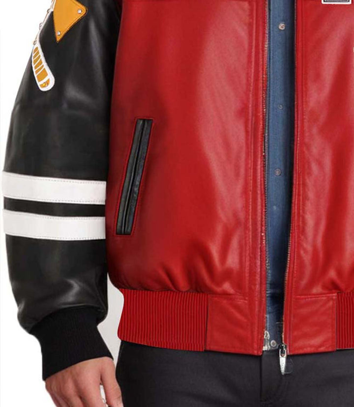 Renegades Red Black Leather Jacket - Rare Leather Order Now !!