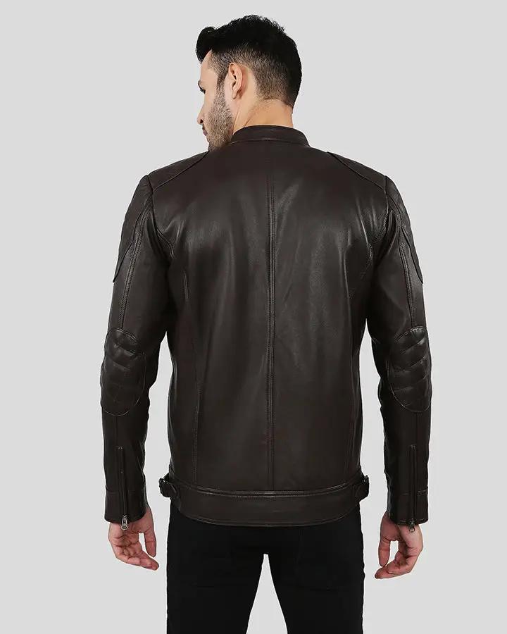 Ricardi Brown Leather Racer Jacket - Rare Leather