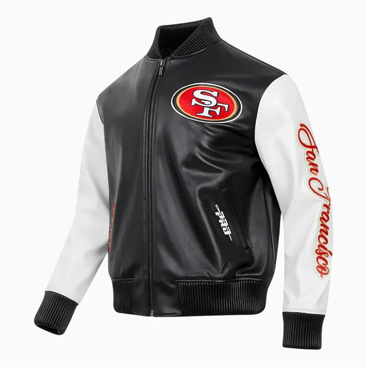 San Francisco 49Ers NFL Signature Leather Varsity Jacket - Rare Leather