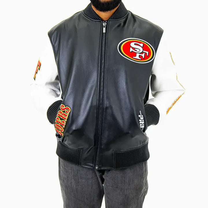 San Francisco 49Ers NFL Signature Leather Varsity Jacket - Rare Leather