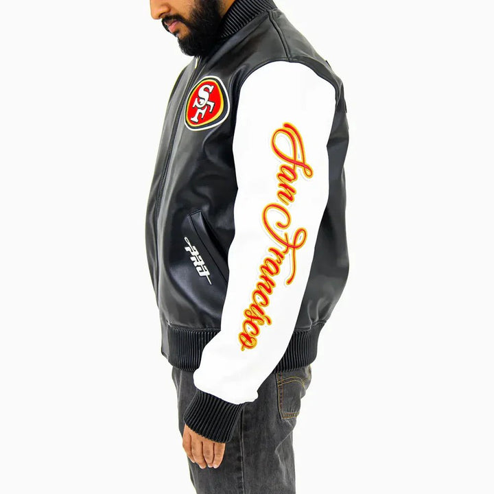 San Francisco 49Ers NFL Signature Leather Varsity Jacket - Rare Leather