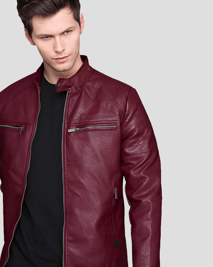 Santiago Red Quilted Leather Jacket - Rare Leather