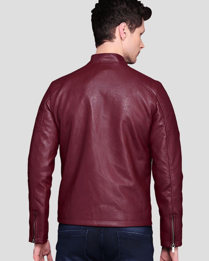 Santiago Red Quilted Leather Jacket - Rare Leather