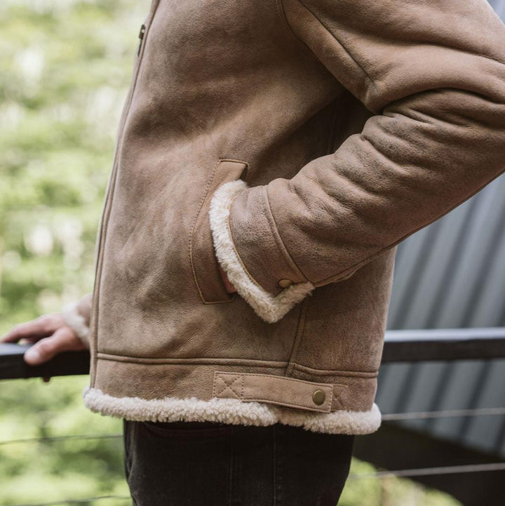 Shearling Leather Bomber Jacket - Rare Leather