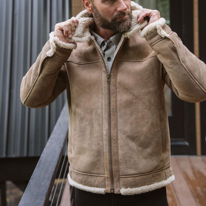 Shearling Leather Bomber Jacket - Rare Leather