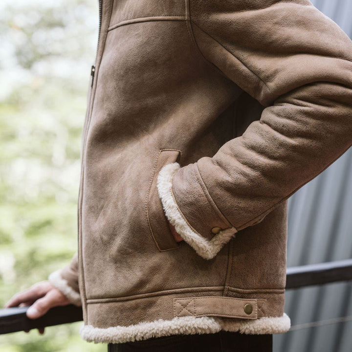Shearling Leather Bomber Jacket - Rare Leather