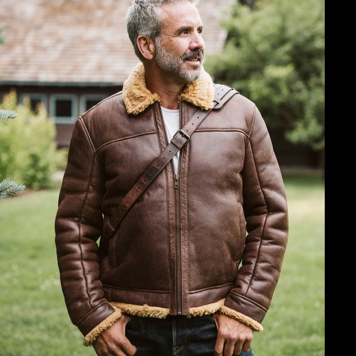 Shearling Leather Bomber Jacket - Rare Leather