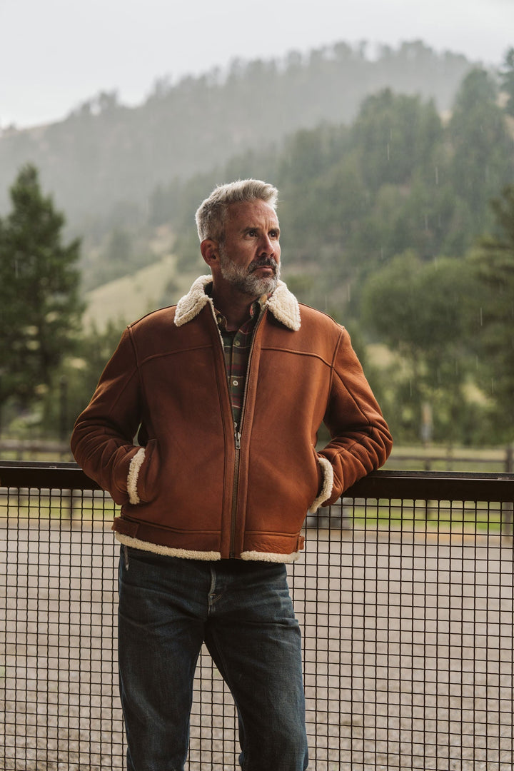 Shearling Leather Bomber Jacket - Rare Leather