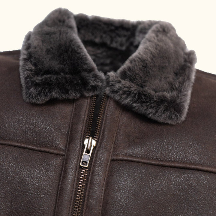 Shearling Leather Bomber Jacket - Rare Leather