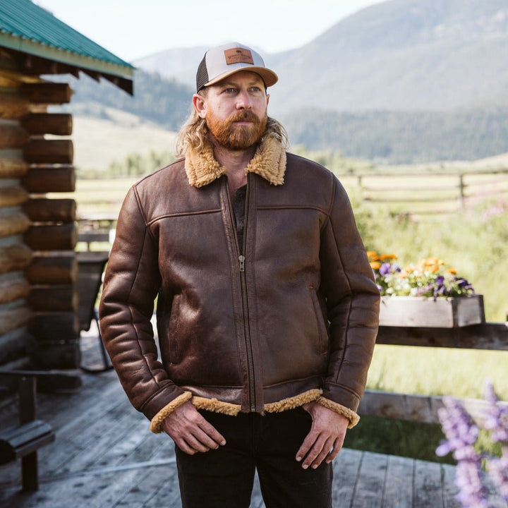 Shearling Leather Bomber Jacket - Rare Leather