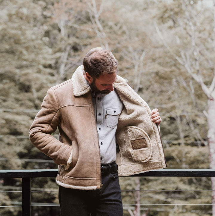 Shearling Leather Bomber Jacket - Rare Leather
