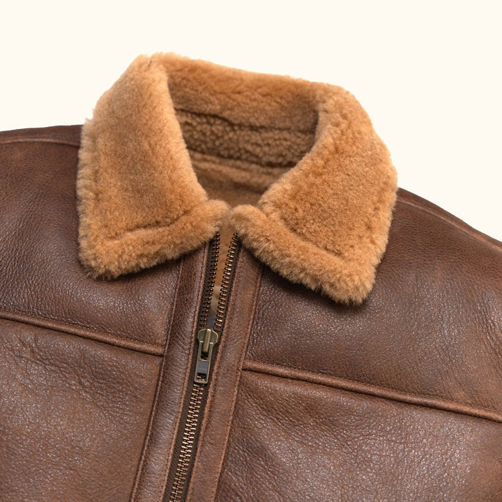 Shearling Leather Bomber Jacket - Rare Leather
