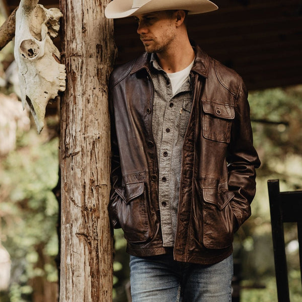 Sheridan Leather Barn Jacket | Vintage Brown - Rare Leather