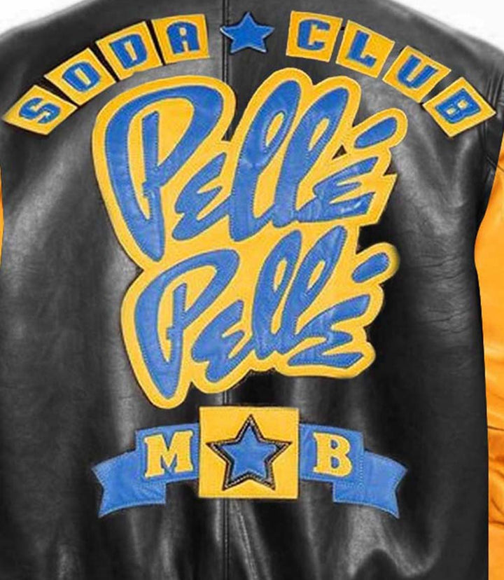 Soda Club Yellow Black Leather Jacket - Rare Leather Order Now !!
