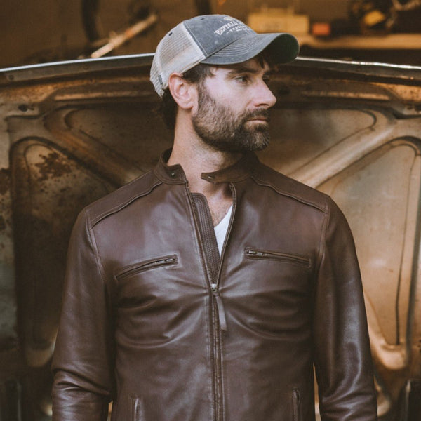 Thompson Leather Moto Jacket | Brown - Rare Leather
