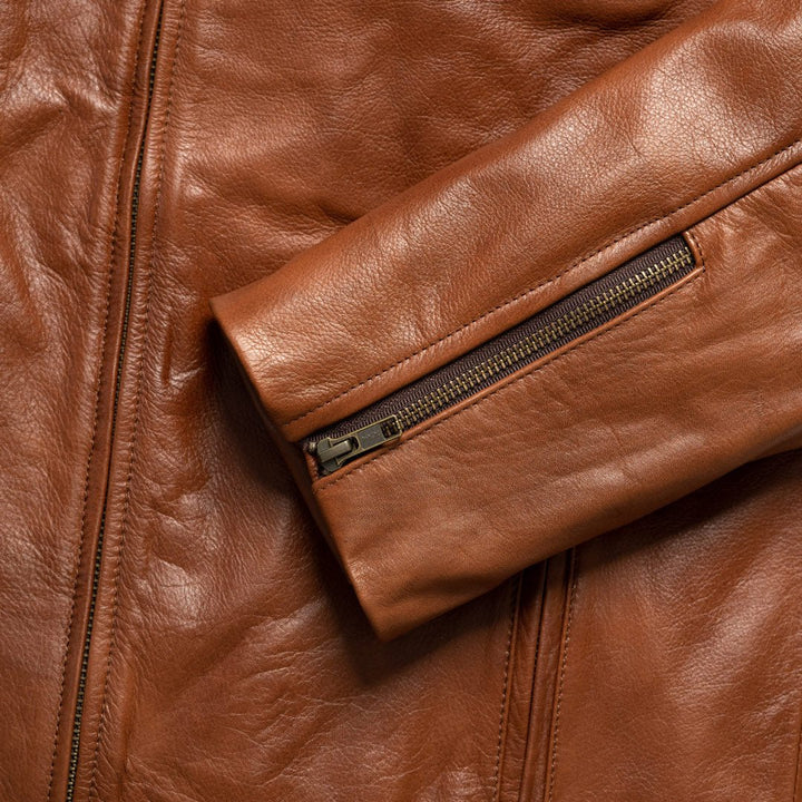 Thompson Leather Moto Jacket | Whiskey Brown - Rare Leather