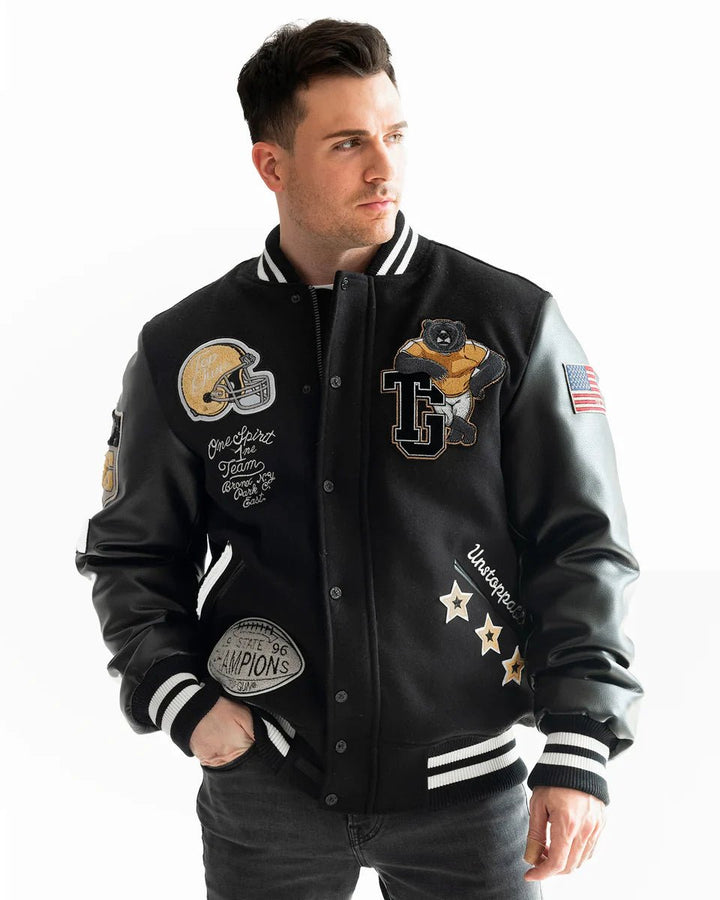 TOP GUN BEARS VARSITY JACKET - Rare Leather