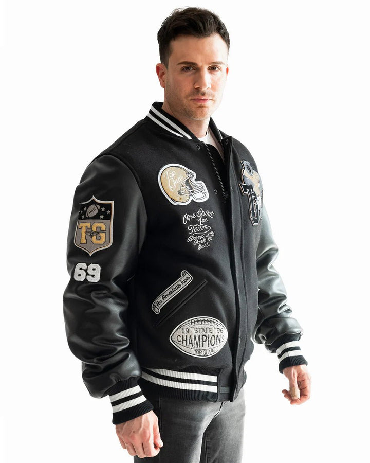 TOP GUN BEARS VARSITY JACKET - Rare Leather