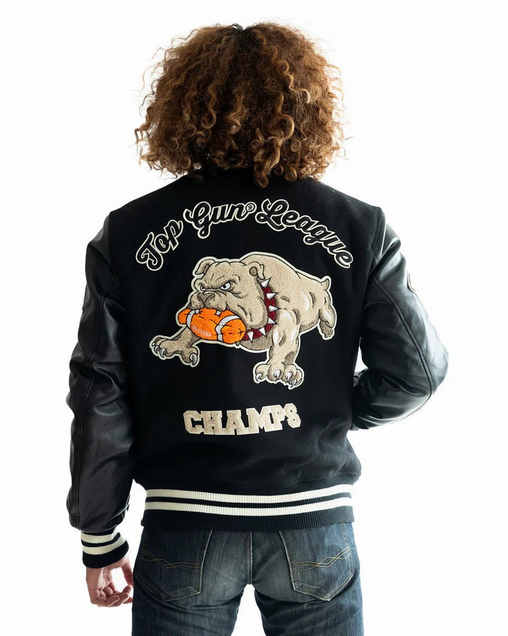 Top Gun Bulldog Varsity Jacket - Rare Leather