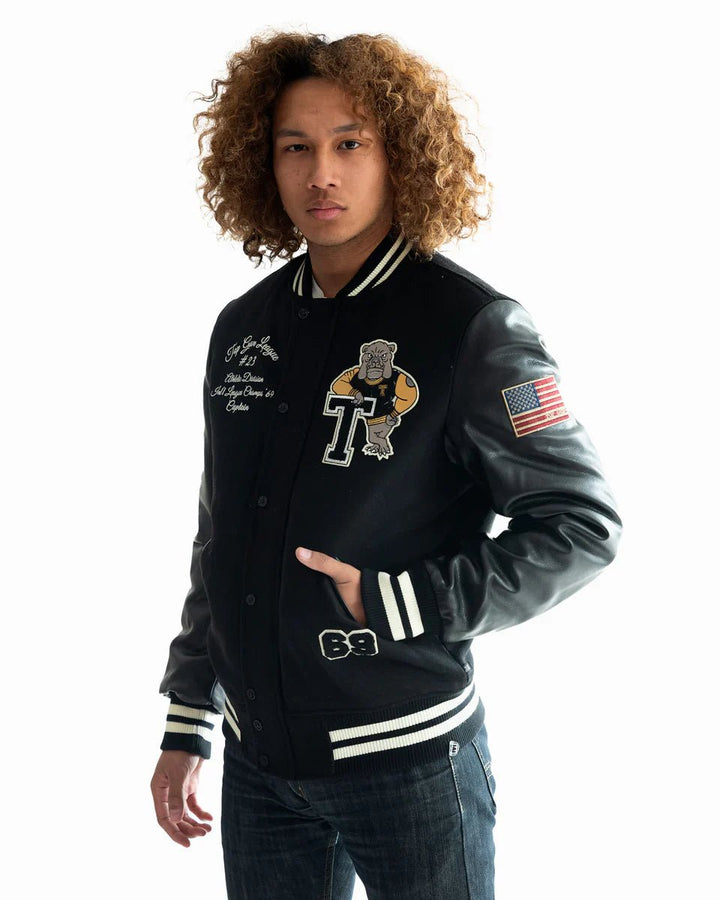 Top Gun Bulldog Varsity Jacket - Rare Leather