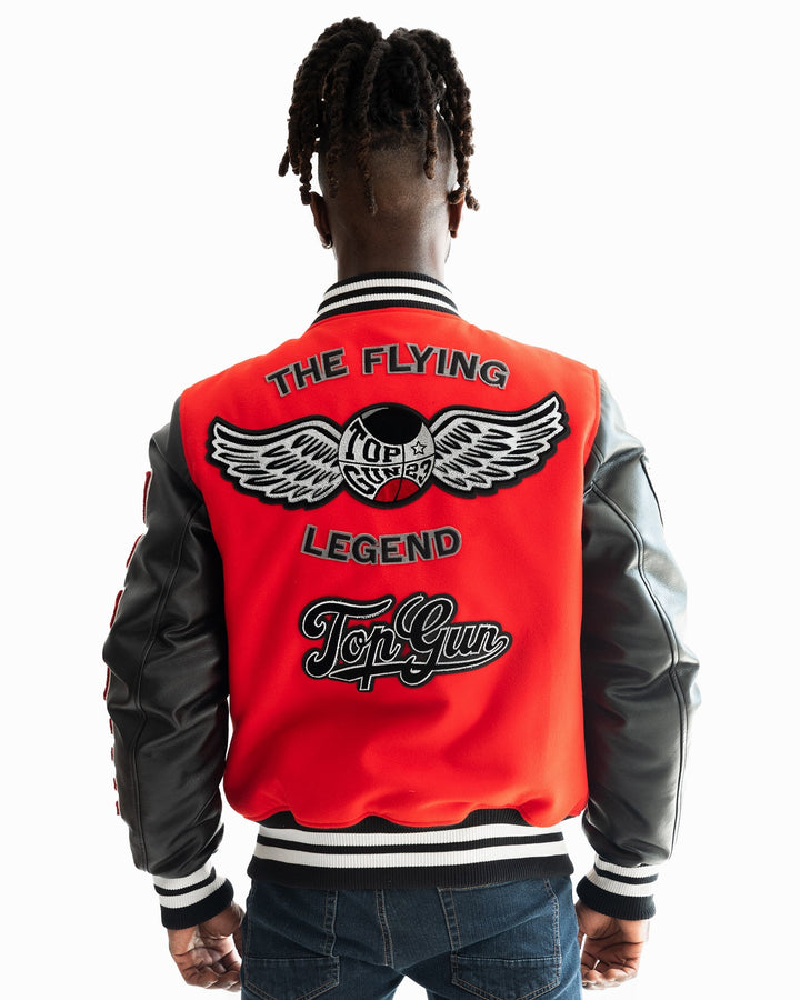 TOP GUN "FLYING LEGEND" VARSITY JACKET - Rare Leather