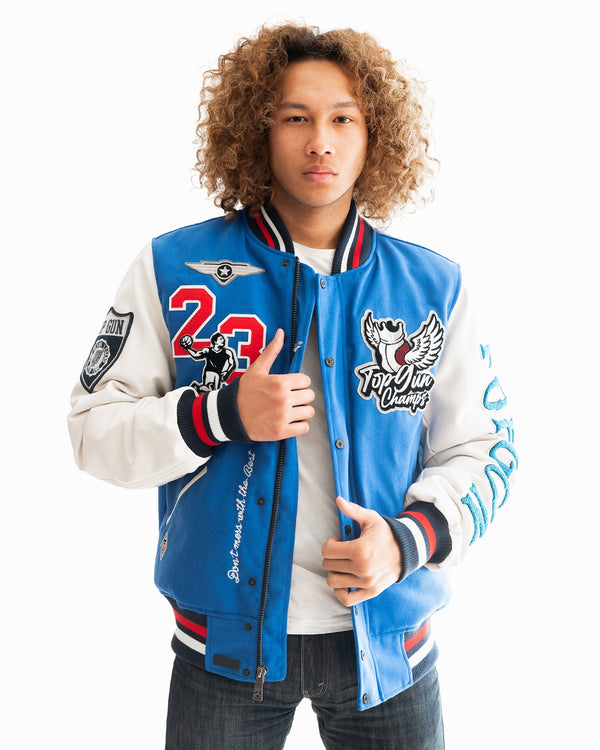 TOP GUN "FLYING LEGEND" VARSITY JACKET - Rare Leather