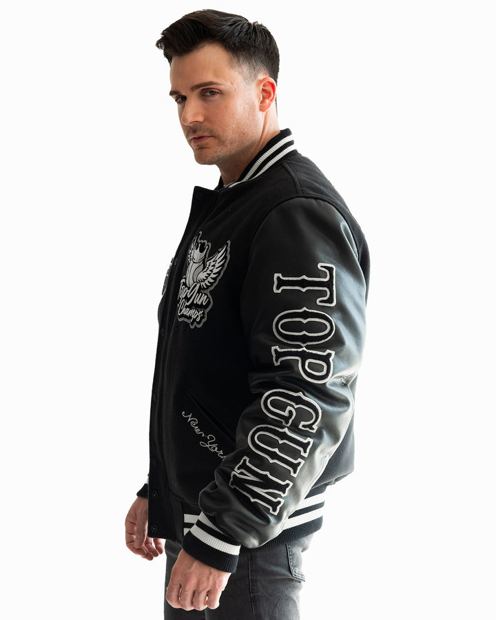TOP GUN "FLYING LEGEND" VARSITY JACKET - Rare Leather