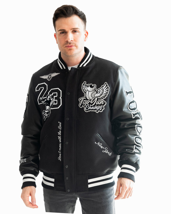 TOP GUN "FLYING LEGEND" VARSITY JACKET - Rare Leather