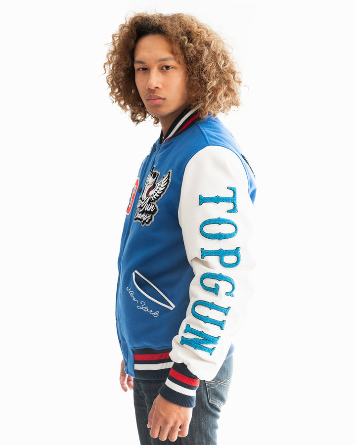 TOP GUN "FLYING LEGEND" VARSITY JACKET - Rare Leather