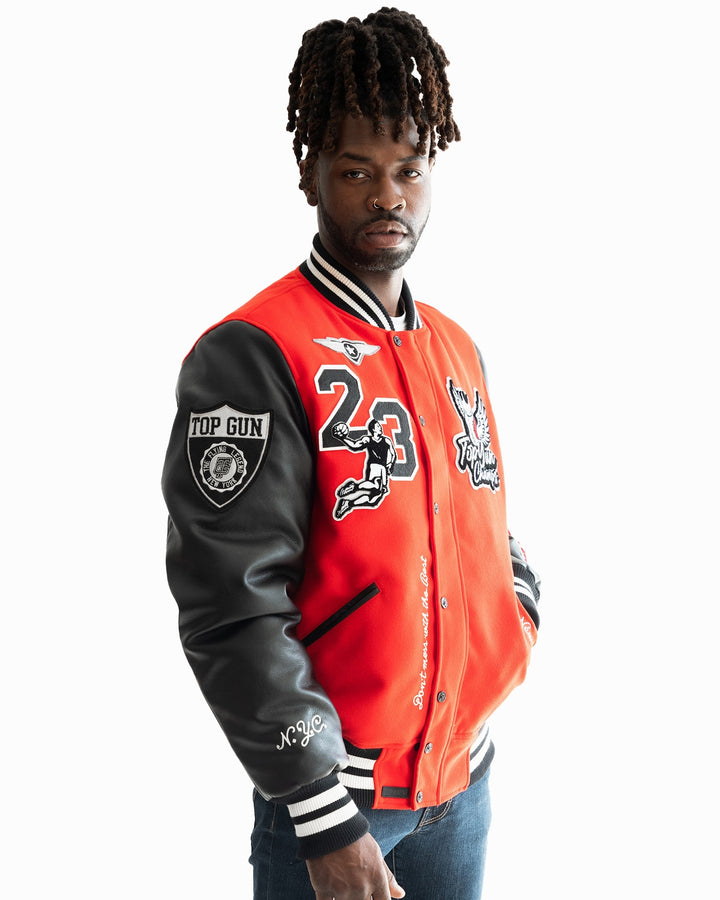 TOP GUN "FLYING LEGEND" VARSITY JACKET - Rare Leather