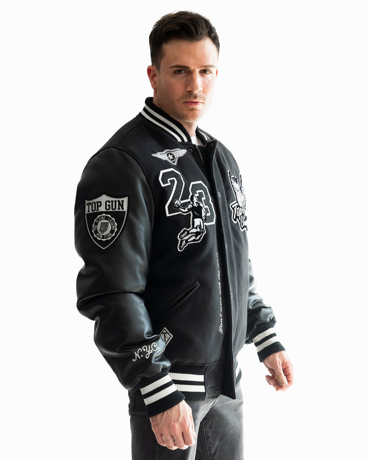 TOP GUN "FLYING LEGEND" VARSITY JACKET - Rare Leather