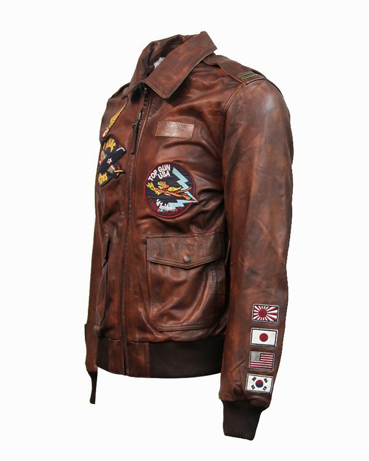 TOP GUN "FLYING TIGERS" LEATHER JACKET - Rare Leather