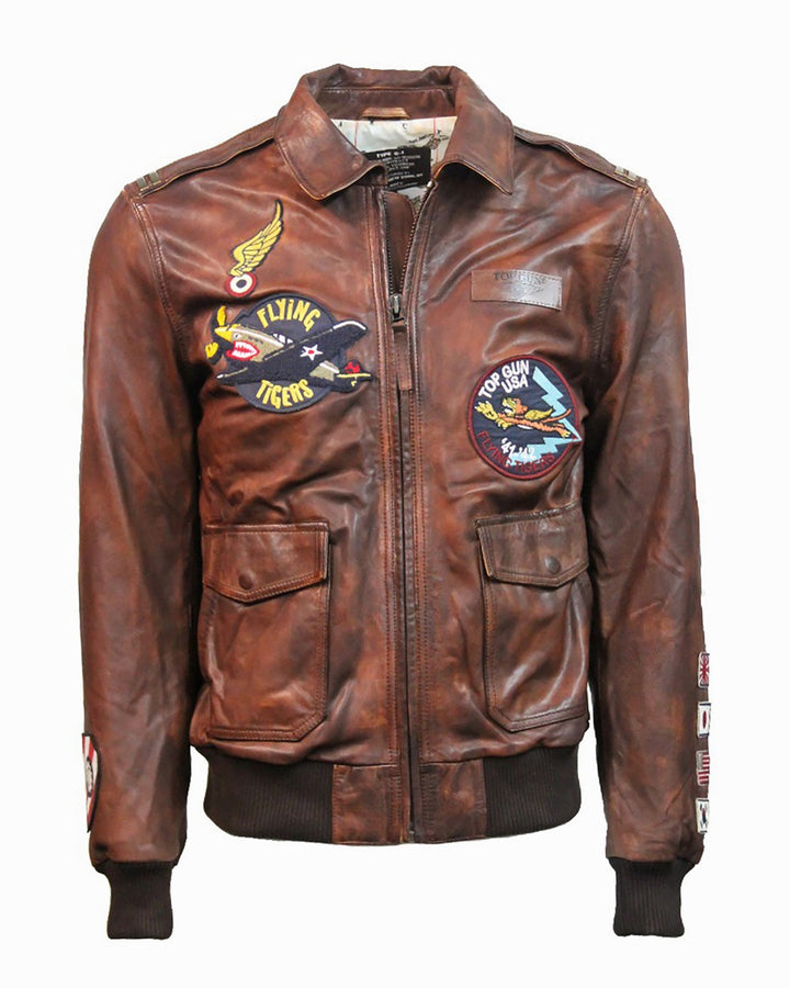 TOP GUN "FLYING TIGERS" LEATHER JACKET - Rare Leather