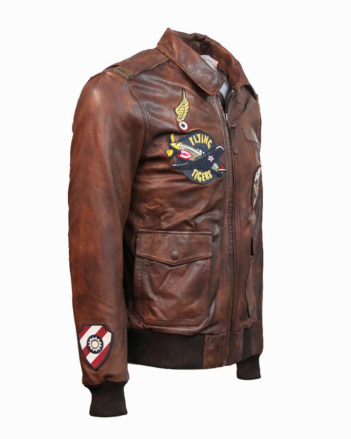 TOP GUN "FLYING TIGERS" LEATHER JACKET - Rare Leather