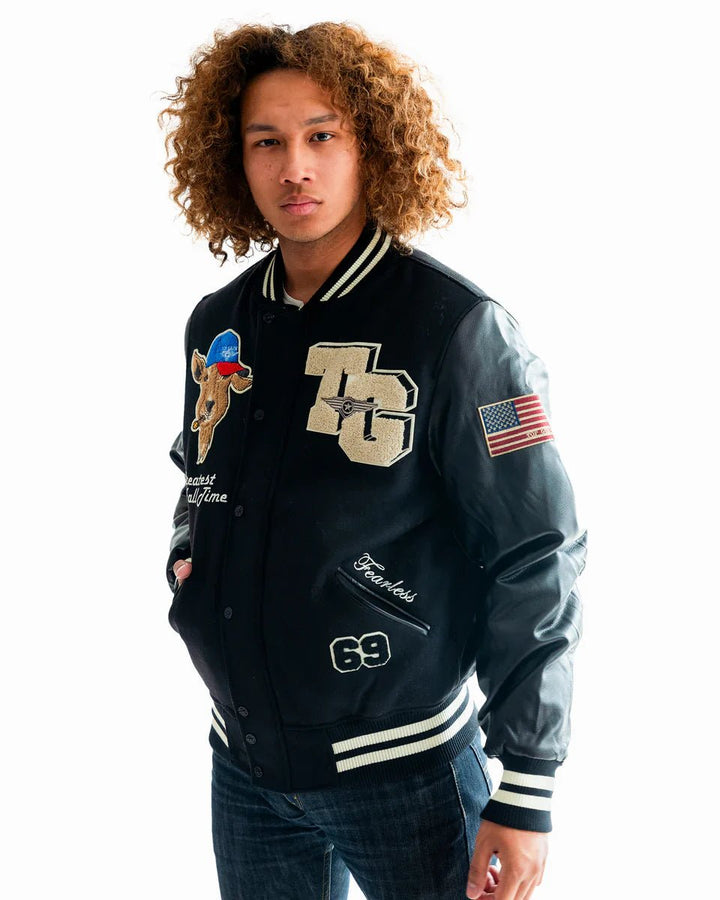 Top Gun Men’s Goat Varsity Jacket - Rare Leather