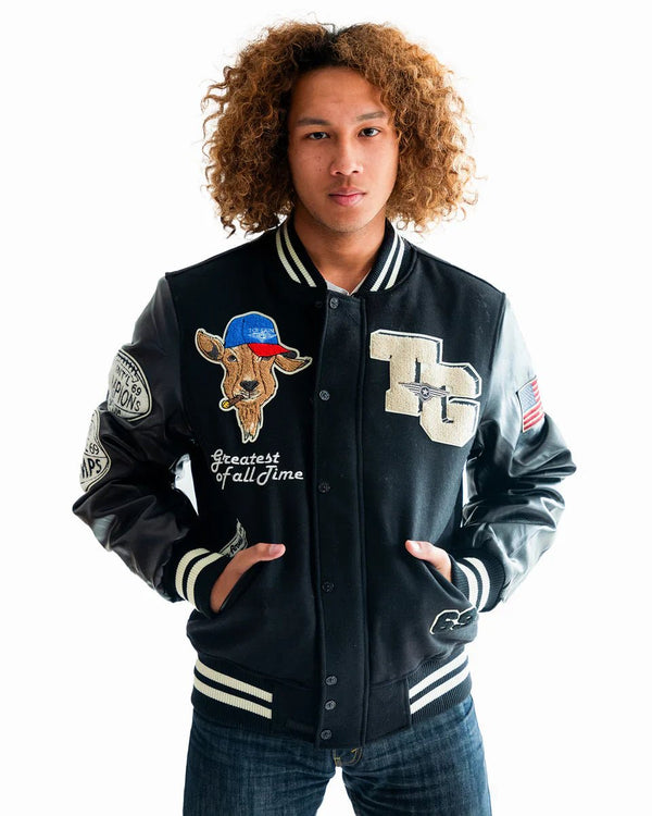 Top Gun Men’s Goat Varsity Jacket - Rare Leather