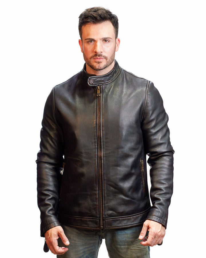 TOP GUN® MEN'S LEATHER RACER - Rare Leather