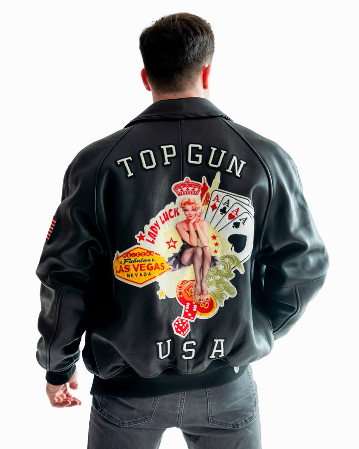 TOP GUN MEN'S LUCKY LEATHER JACKET - Rare Leather
