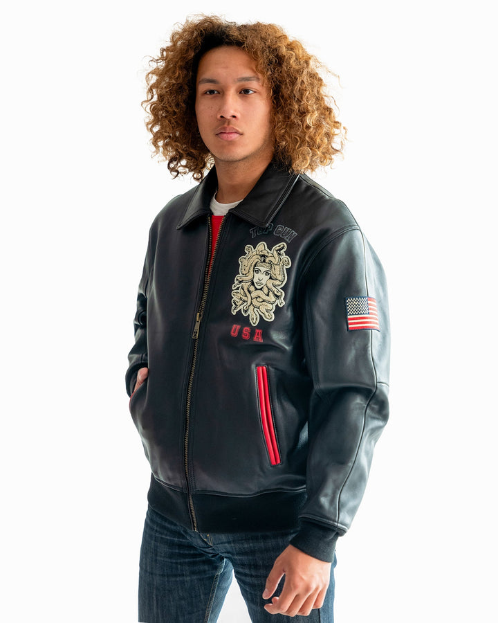 TOP GUN MEN'S MEDUSA LEATHER JACKET - Rare Leather
