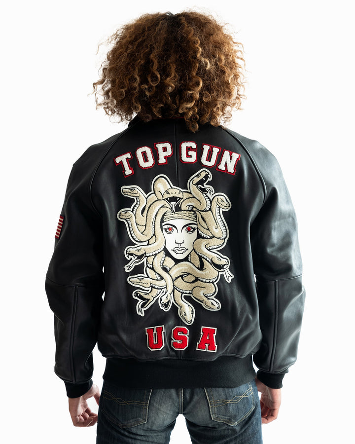 TOP GUN MEN'S MEDUSA LEATHER JACKET - Rare Leather