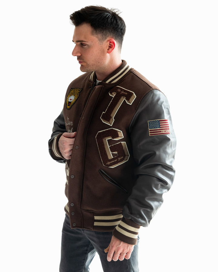 TOP GUN MEN'S "TIGER" VARSITY JACKET - Rare Leather