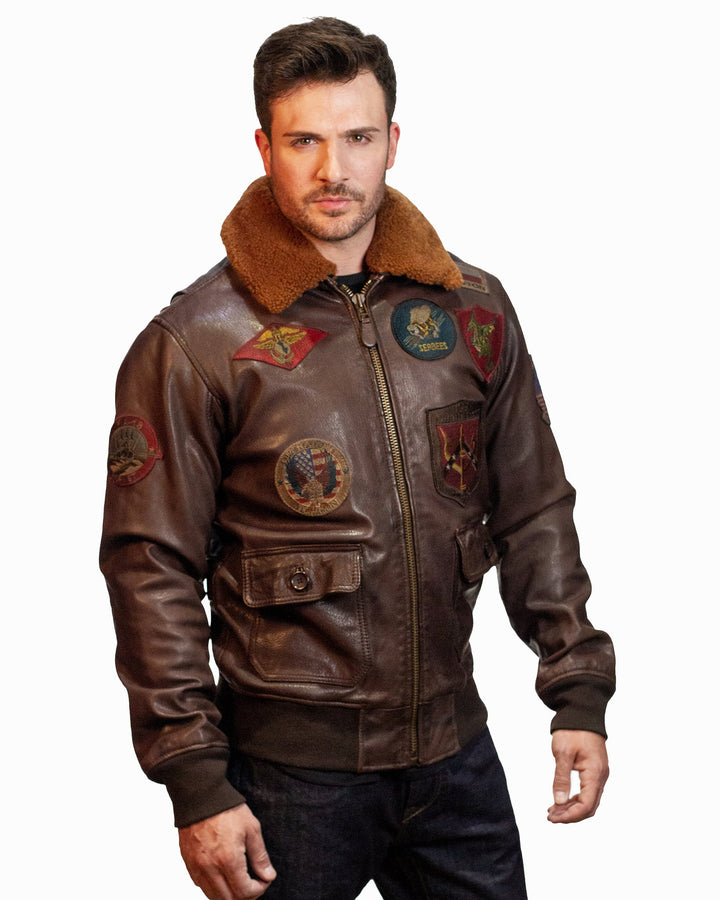 TOP GUN SUPER VINTAGE OFFICIAL SIGNATURE SERIES LEATHER JACKET - Rare Leather