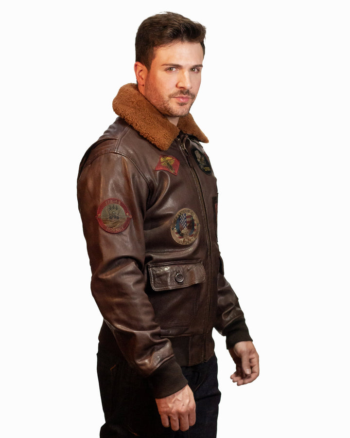 TOP GUN SUPER VINTAGE OFFICIAL SIGNATURE SERIES LEATHER JACKET - Rare Leather