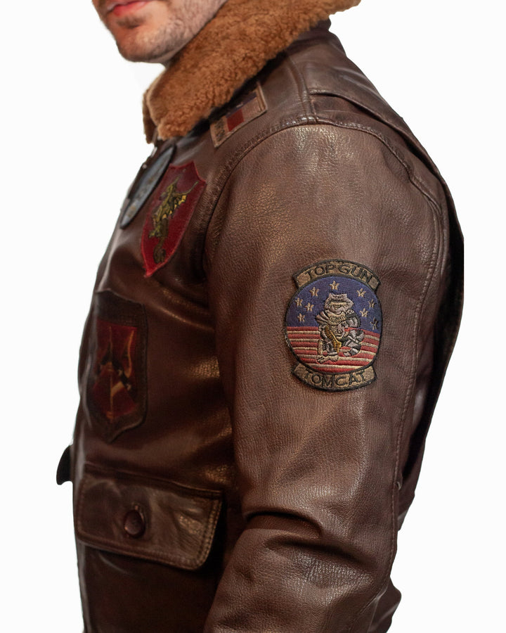 TOP GUN SUPER VINTAGE OFFICIAL SIGNATURE SERIES LEATHER JACKET - Rare Leather