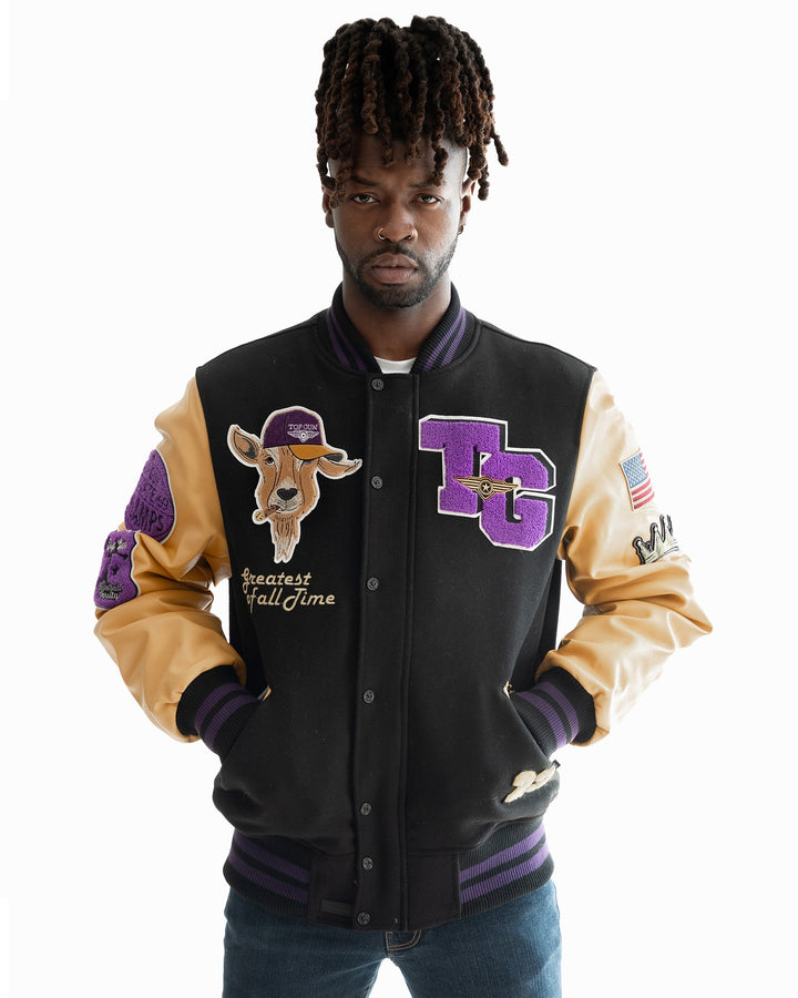 TOP GUN THE GOAT VARSITY JACKET - Rare Leather