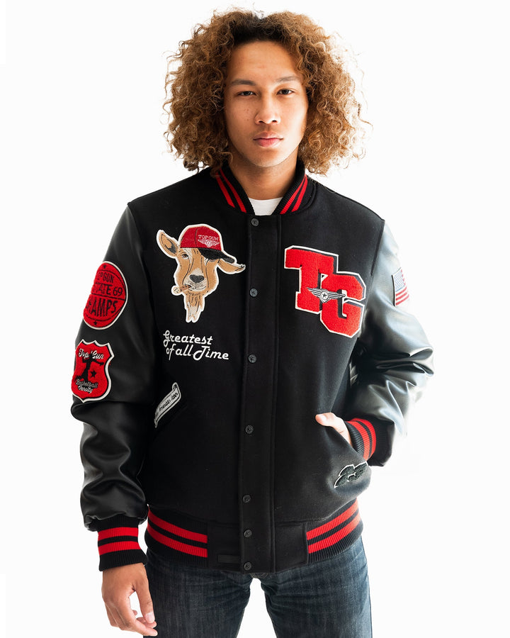 TOP GUN THE GOAT VARSITY JACKET - Rare Leather